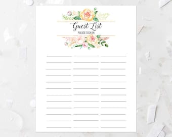 Guest list | Etsy