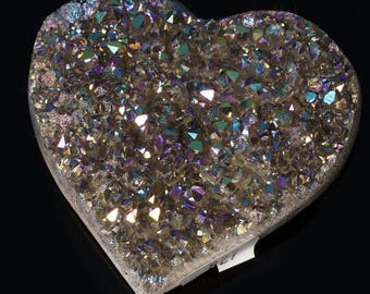 Titanium Aura Quartz Crystal Heart 5.3 oz. A-827