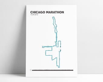 Marathon Map, Marathon Gift, Chicago Marathon, Chicago Marathon Map, Marathon, Running Gift, Chicago, Chicago Illinois, Marathon Poster