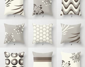 View MIX & MATCH PILLOWS by DesignbyJuliaBars on Etsy - Gray and White Pillow, Brown Pillow Covers Gray Pillow Neutral Throw Pillows  Geometric Toss Pillows Mix and Match Pillows Decorative Pillows