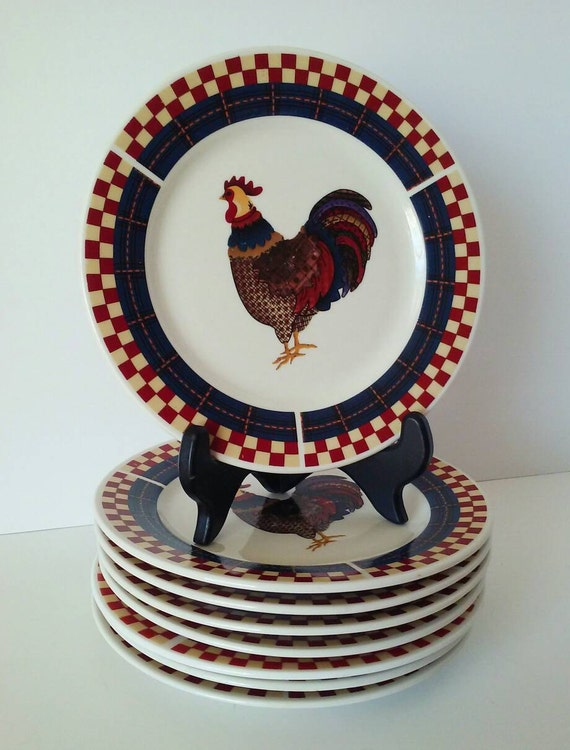 Oneida Rooster Small Plate x 8 salad or Dessert Plate