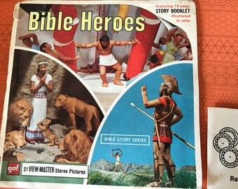 Bible Heroes Viewmaster Reels View Master Vintage Set of 3 Reels