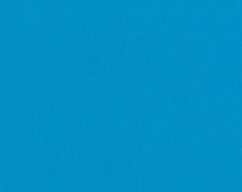 Turquoise - Kona Cotton - Robert Kaufman 100% solid cotton quilt weight fabric Fat Quarters quilting dressmaking UK Shop K001-1376