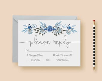 Rustic Modern Wedding Reply Card - Rustic Modern Response Card - Rustic Modern RSVP