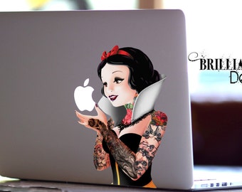 Snow White Decal,Tattoo Snow White, Punk Snow White, Macbook Decal, Snow White Sticker, Snow White MacBook Sticker, MacBook, Gift, Geekery