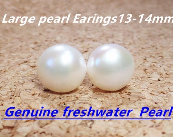 freshwater pearl earrings,big pearl earrings,large pearl earrings,bridal earrings,bridesmaids pearl earrings,pearl stud earrings