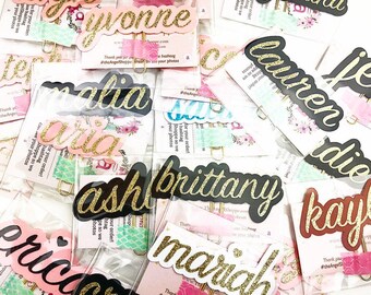 CUSTOM NAME PLANNERCLIPS/Bookmarks