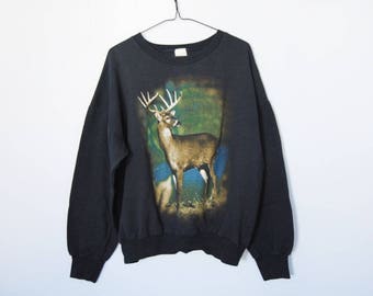 Deer sweatshirt | Etsy