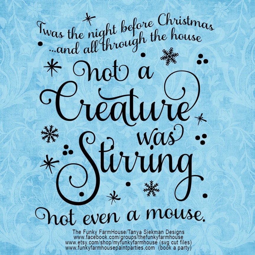 Download SVG & PNG Twas the night before Christmas