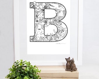 Letter B Poster | Etsy