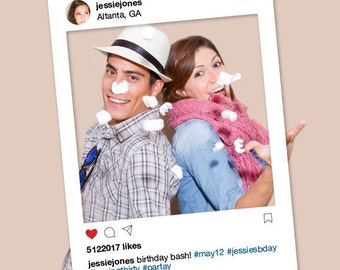 Instagram Frame / Photo Booth Prop / Hashtag Sign / Graduation, Prom, Birthday Party / Custom Sign ▷ Printable File {or} Printed & Shipped