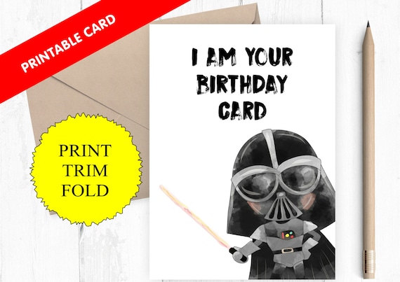 funny star wars birthday card printable by lovepaperrainbow