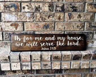 As for me and my house we will serve the Lord sign | Wood Sign | Wood Rustic Signs | Wall Decor | Rustic Signs | wedding gifts