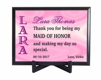 Maid of Honor Gift,Thank you Gift to Maid of Honor,Custom Wedding Favors, Bridal Entourage Gifts, Personalized Appreciation Gifts,PHW008