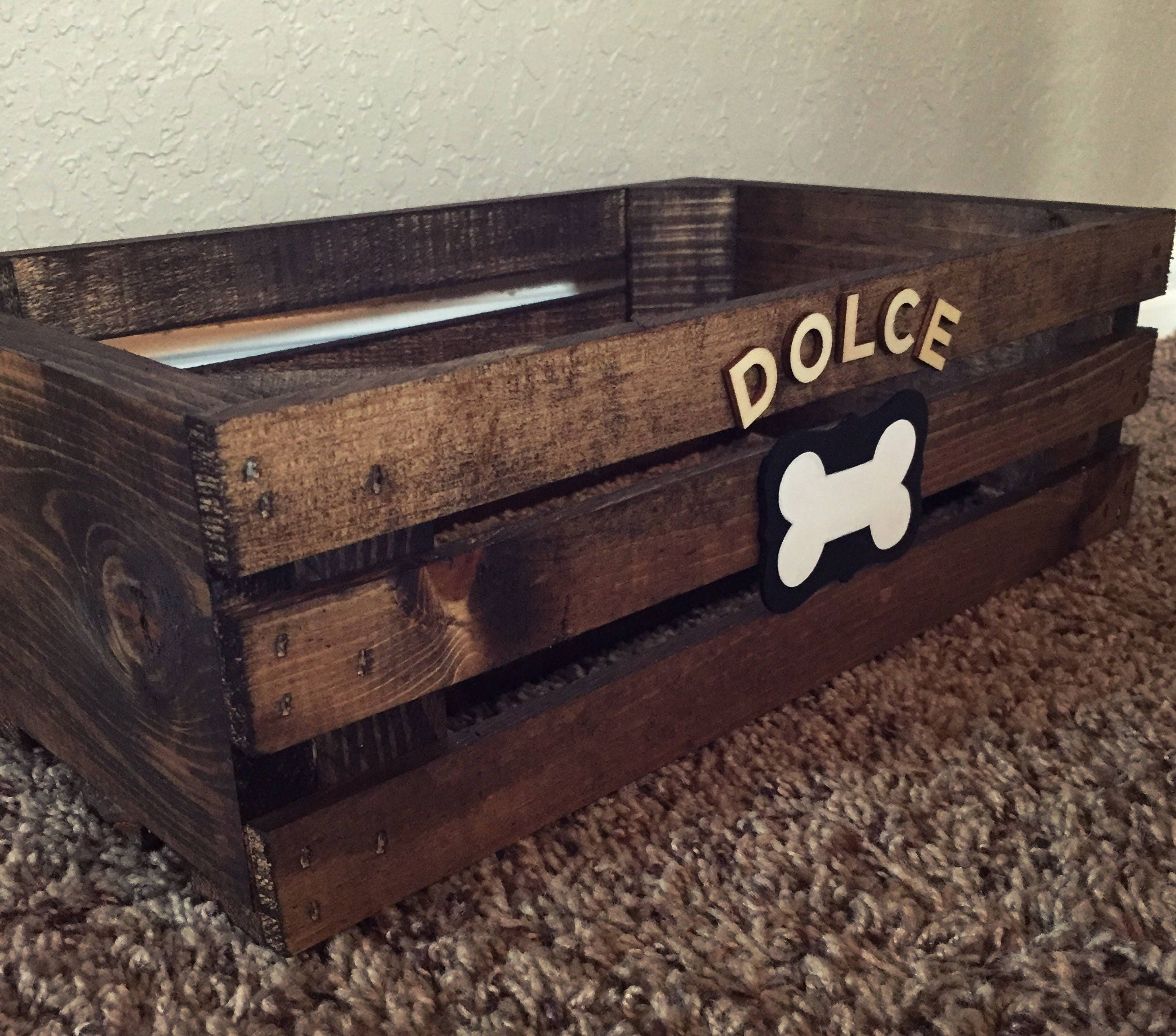 Dog toy box Personalized Bone