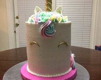 Unicorn Horn Cake topper Set Free US shippingUnicorn