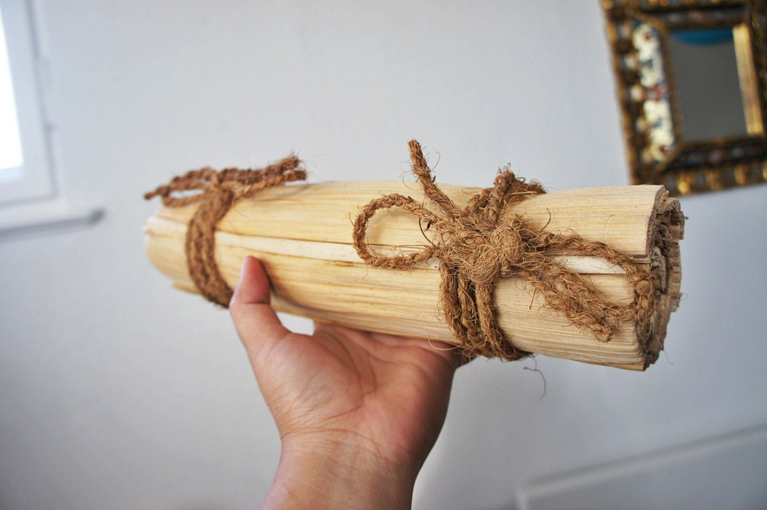 3 bunches of dried Banana bark bundle, dried banana bark, banana leaves