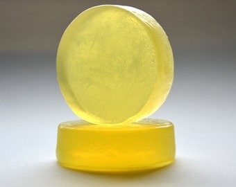 LEMON FLOWER SOAP - Handmade Soap - Homemade Soap - Natural Soap - Organic Soap - Vegetarian Soap - Cold Process Soap - Clear Soap