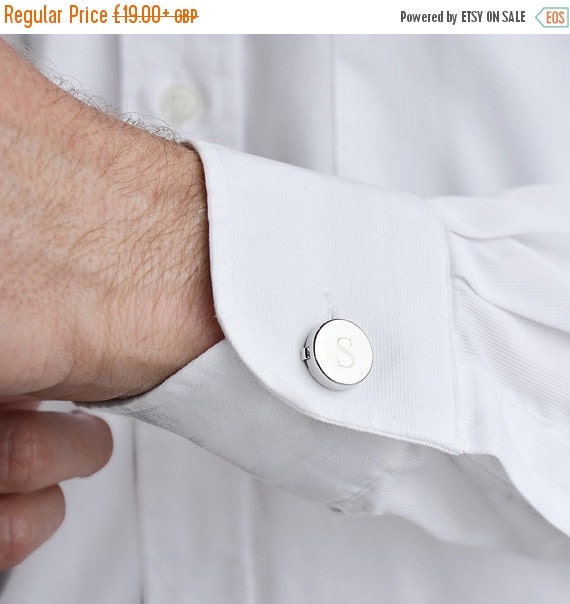 Monogram Personalised Button Cover Cufflinks by EllieEllieltd