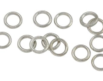 50 Pcs 5 mm Base Metal Oxidized Silver Tone Closed Jump Rings (BMSOXJCH05)