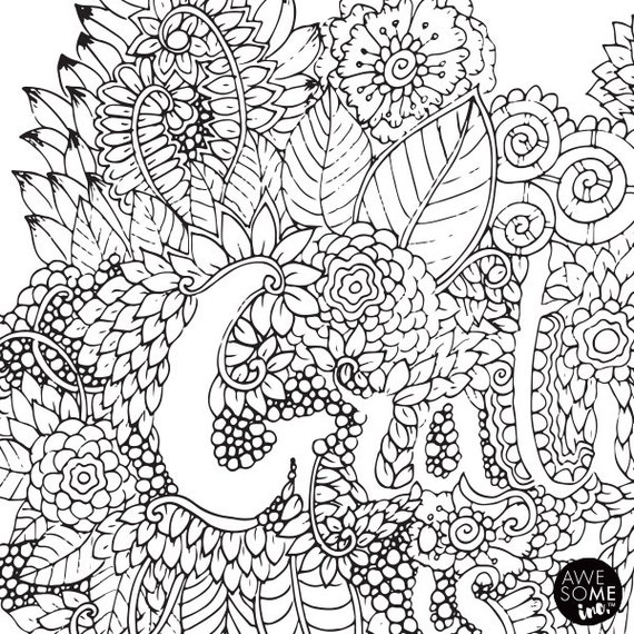 Download Gratitude is the Vitamin for the Soul Adult Coloring In