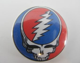 Grateful Dead Pin Steal your face 1.5" button