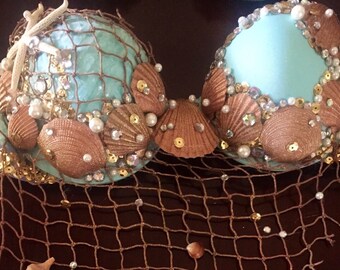 Sea shell mermaid bra