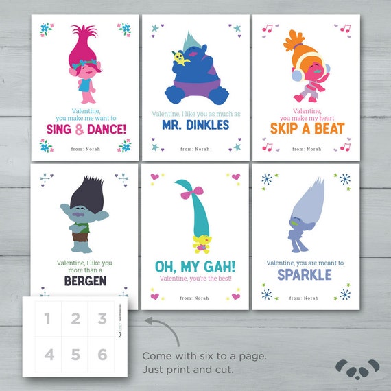 18 Cute Trolls Printable Valentine s Cards For Kids Best Toys For Kids