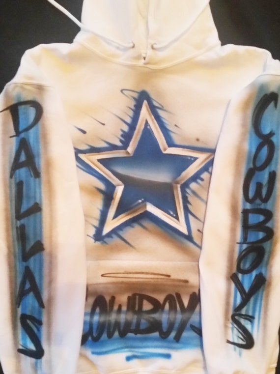 Custom Airbrushed Dallas Cowboys Hoodie by BigtymeAirbrush on Etsy