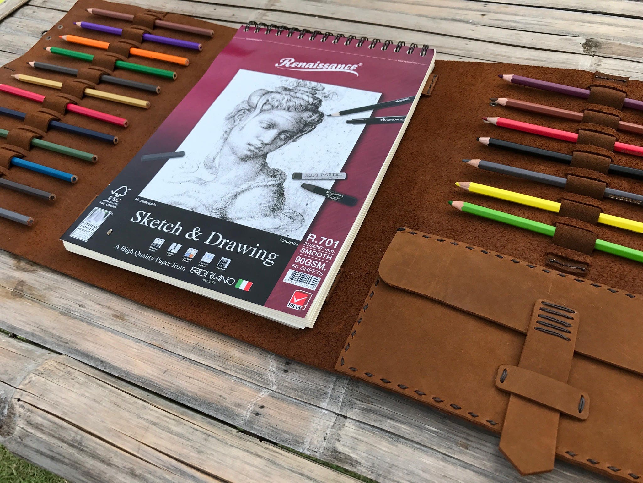 Leather Sketchbook // Custom Sketchbook // Refillable