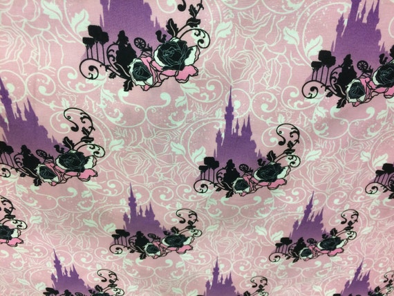 Disney Princess sleeping Beauty Castle fabric Disney fabric