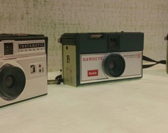 Vintage 1960s Kodak Hawkeye Instamatic Pocket Camera - Set of 3 Vintage Cameras