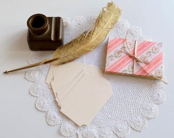 Set of 12 small floral Envelopes with note cards, Gift Card Envelopes, Mini Envelopes, Thank You Cards