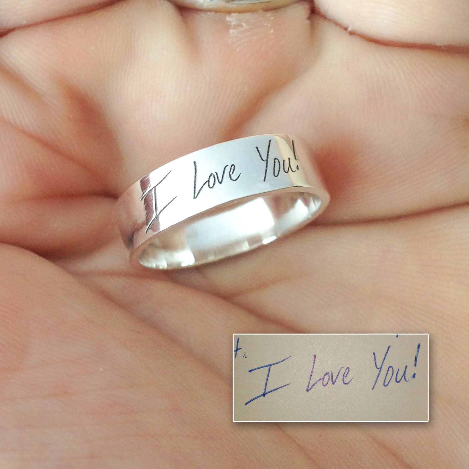 caitlyn minimalist handwriting ring