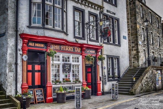 Pub Photo, Bar Photo, Architecture Photo, Restaurant Print, south queensferry, edinburgh, Scotland Photo, Great Britain, Music, Old City