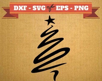Christmas tree SVG files Fir vector files for cricut, Christmas tree cutting files, clipart, DXF files, silhouette fir, svg christmas tree