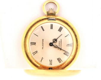 Vintage Gold Majestime 17 Jewels France Shockabsorb Pocket Watch