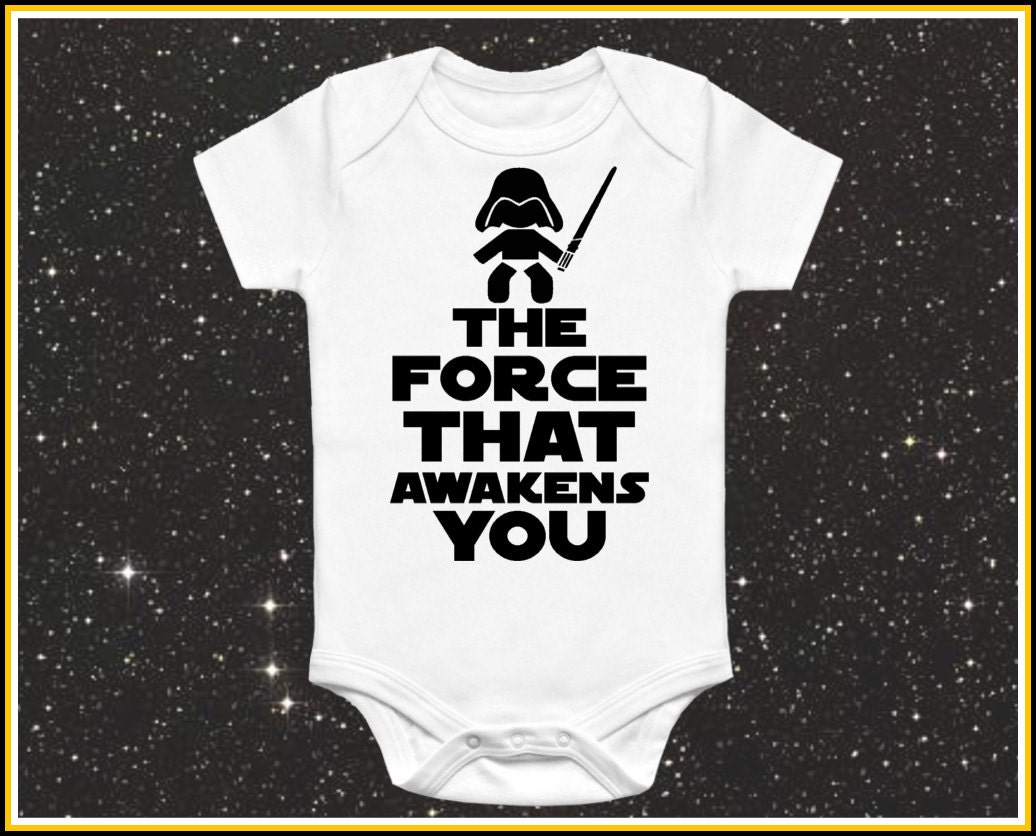Force Awakens Baby Onesie Cute Funny Star Force Awakens Baby Onesie Cute Funny Star