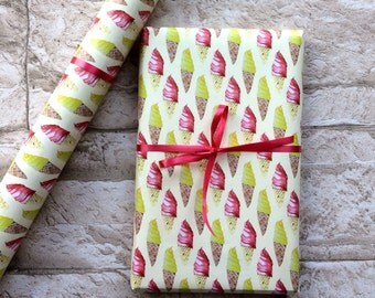 Wrapping paper ice cream