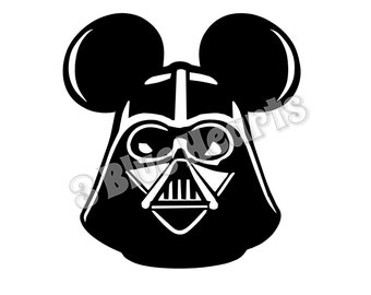 Darth Vader Mickey Head, Star Wars Mickey Head SVG dxf pdf Studio, Darth Vader SVG dxf pdf Studio