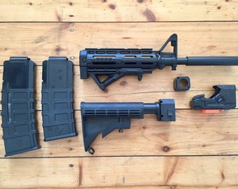 Custom M4 Carbine Styling Kit for Nerf Retaliator & Recon // Mod // Paint Job