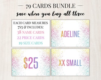 Style, Price, Size Cards / New Style 2017 / Home Office Approved / For Fashion Consultants, Retailers / 5x7 Digital Cards / Instant Download