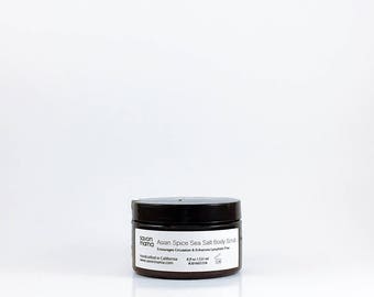 Savon Mama Asian Spice Sea Salt Body Scrub, detoxify, encourages lyphatic flow, helps with water retention & blood circulation, asian remedy