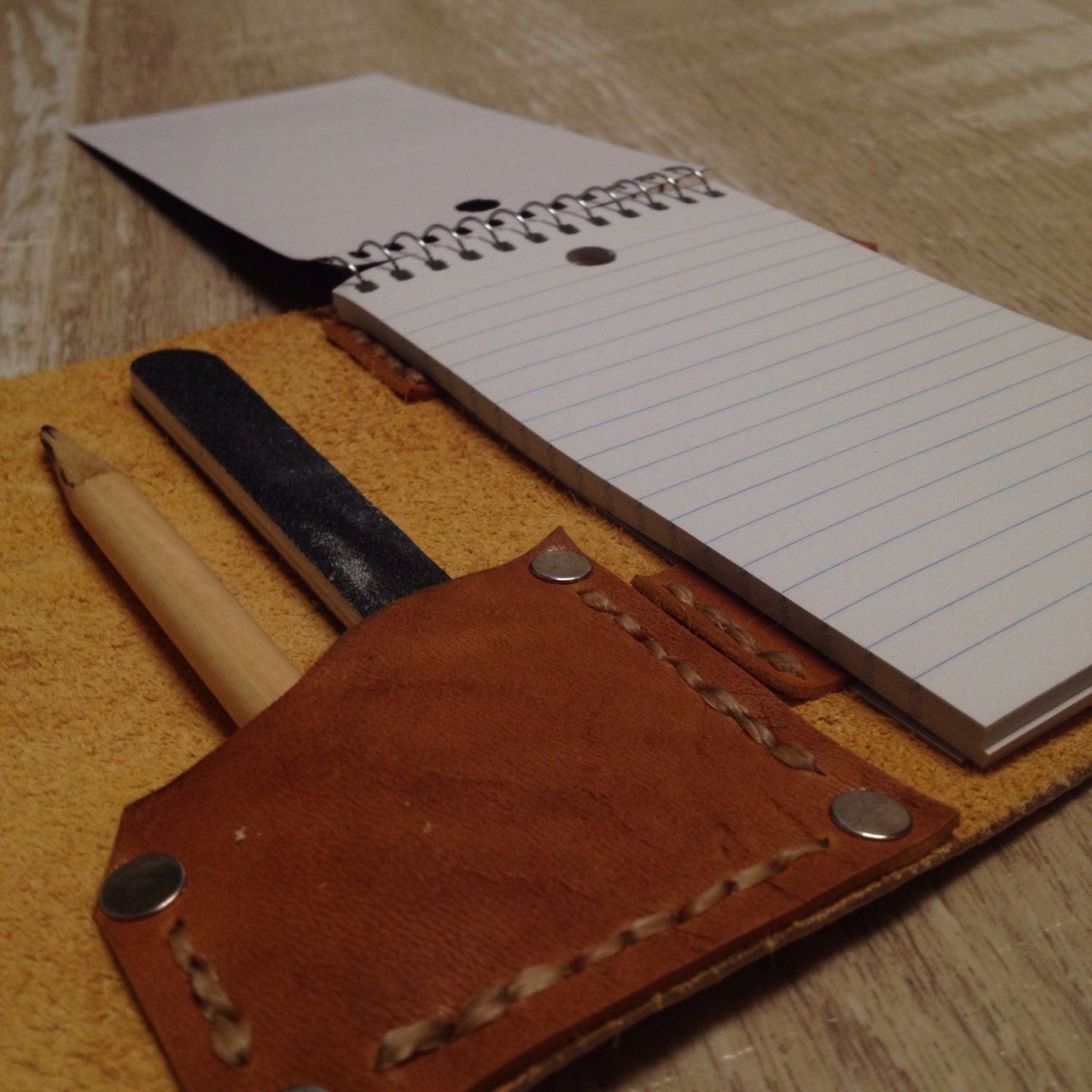 Pocket Memo 3x5 Recycled Leather Cover memo book