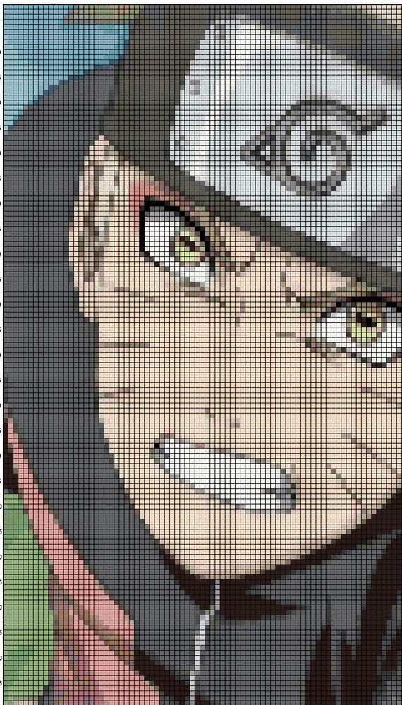 Naruto anime cross stitch pattern