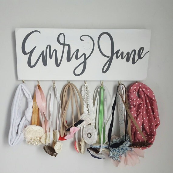 Headband Holder bow holder wooden headband hanger wooden