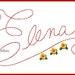 Princess Elena Autograph Digital Embroidery Machine Design File 4x4 5x7 6x10