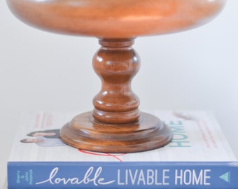 Wood Pedestal Tray