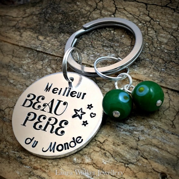 Porte Clé Gravé Personnalisé Beau Père Porte Clé Cadeau Papa