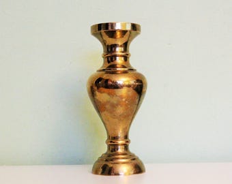Vintage Brass Vase made in Hong Kong Flower Vase Home Decor